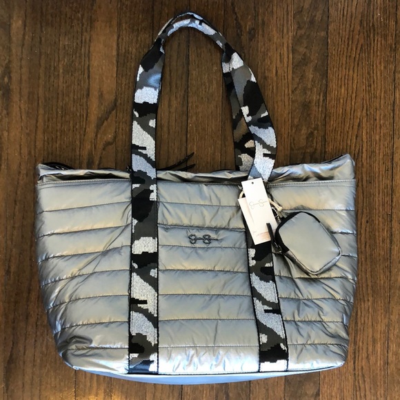Jessica Simpson Handbags - Gunmetal Sparkle Camo Portia Tote
